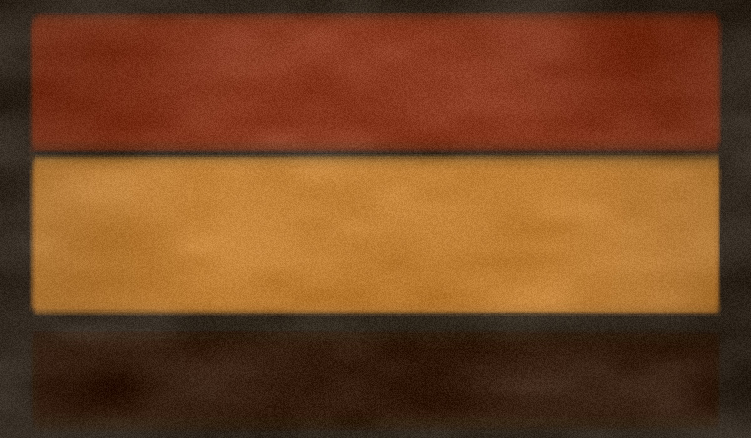Abstract painting: glowing rust and amber fields